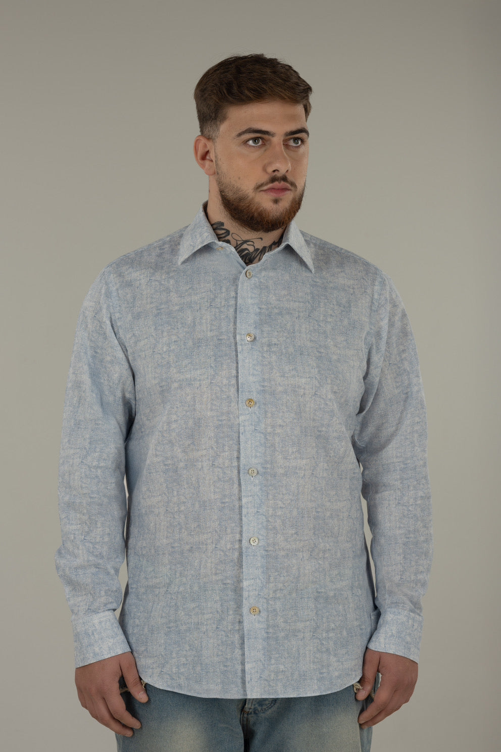 Camicia uomo in lino cotone Ischia