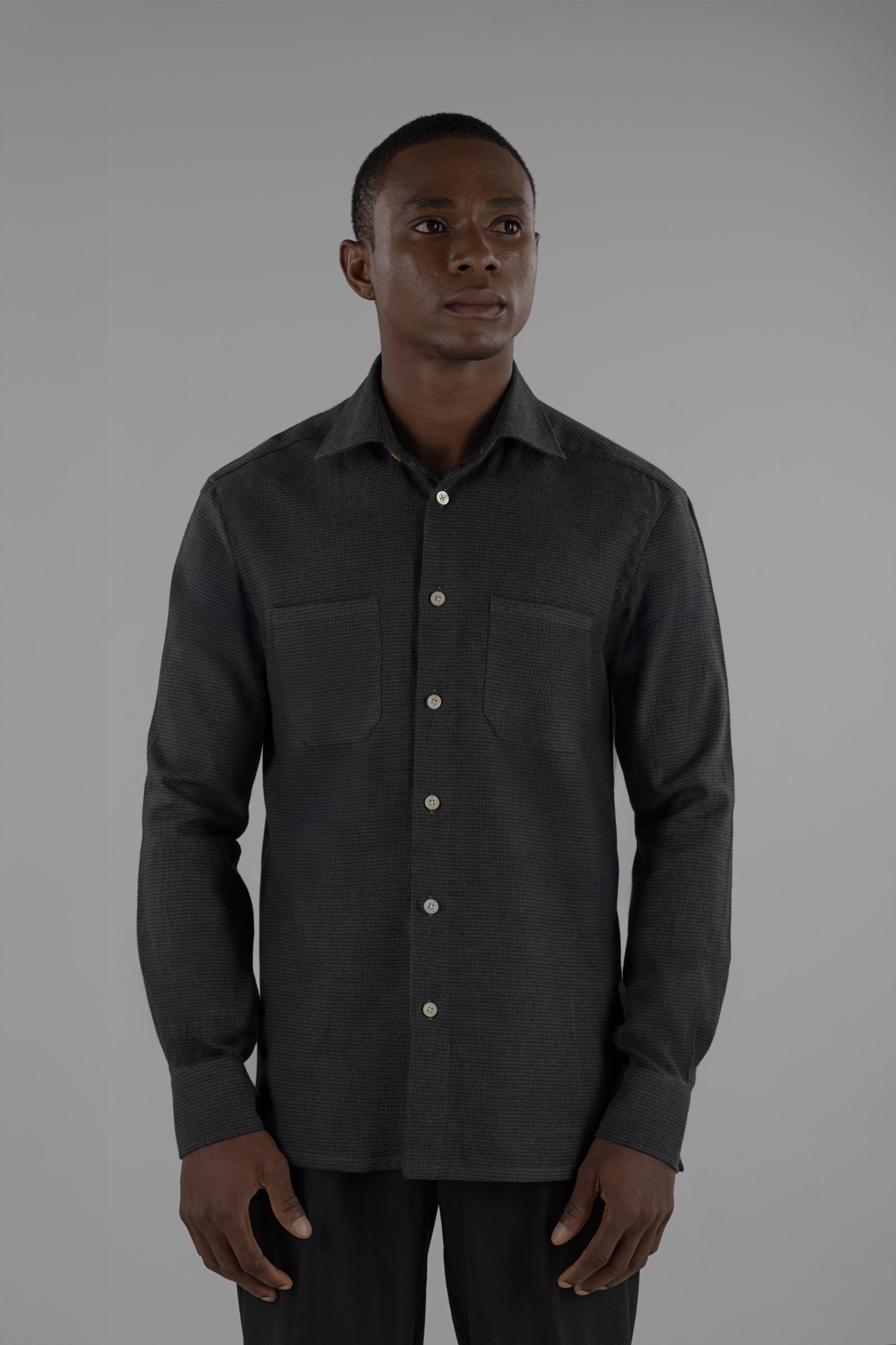 Camicia uomo in flanella pied de poule Ibiza