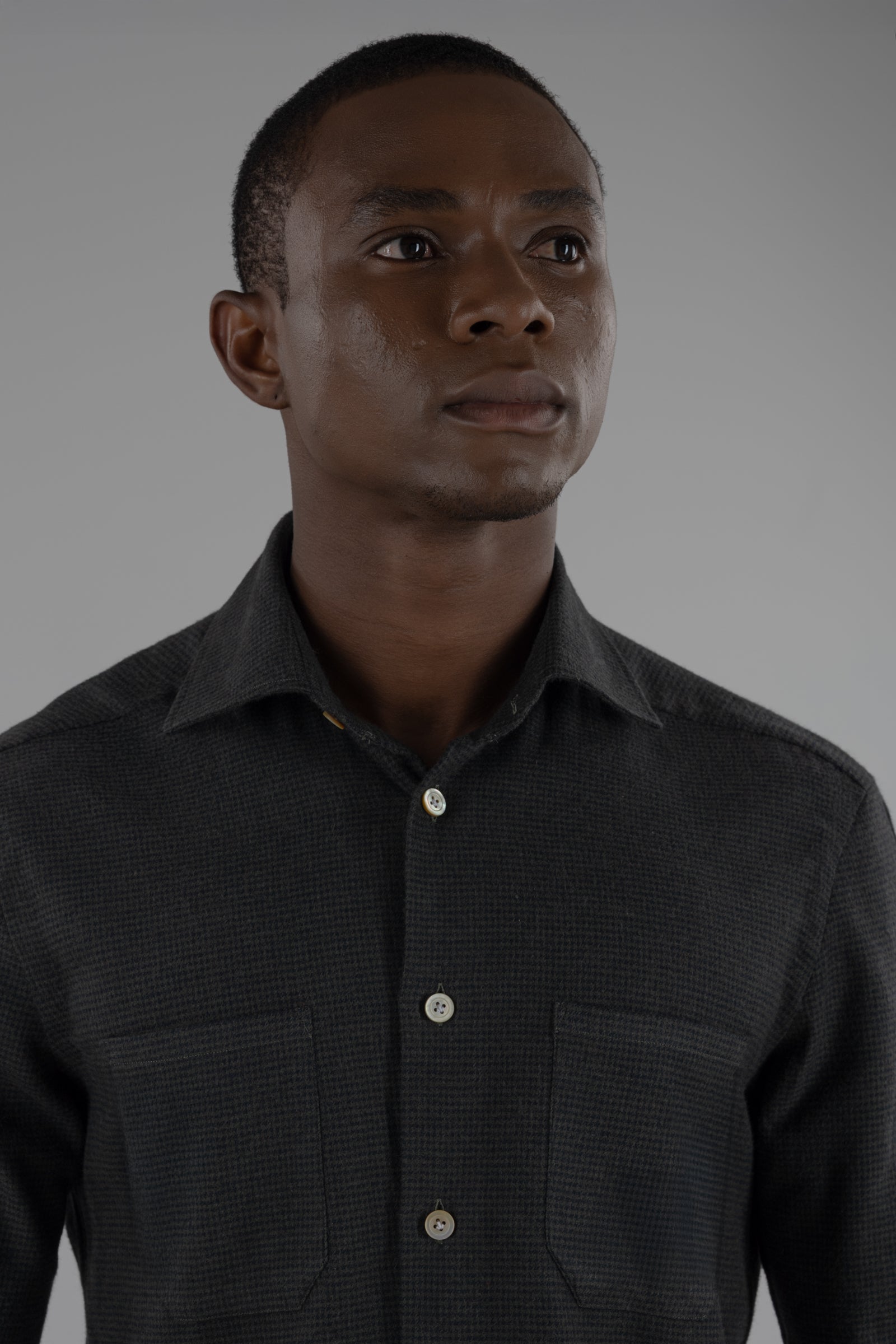 Camicia uomo in flanella pied de poule Ibiza