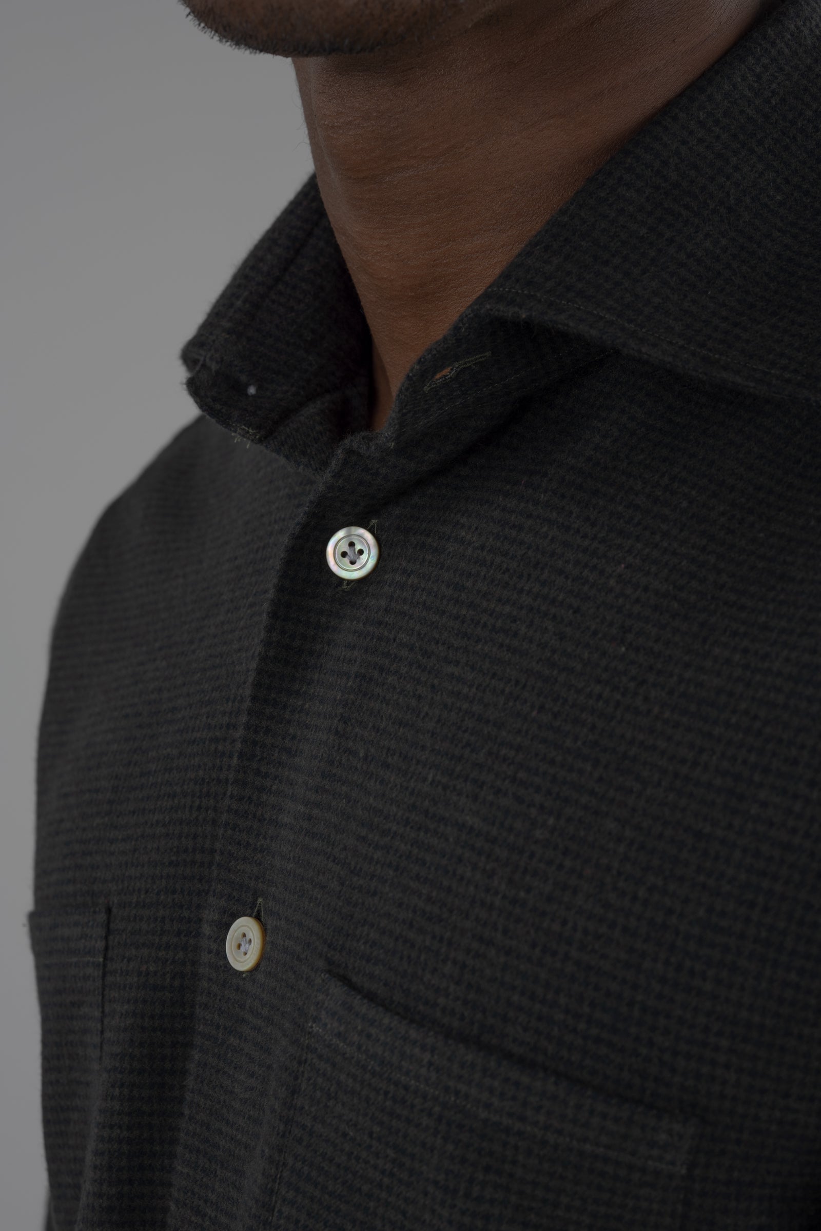 Camicia uomo in flanella pied de poule Ibiza