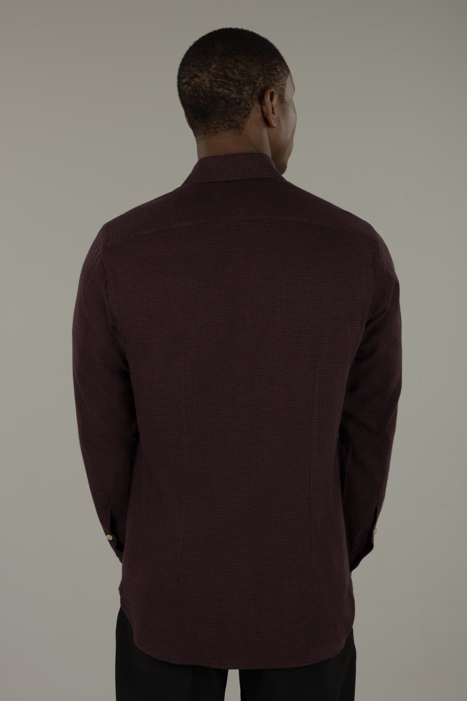 Camicia uomo in flanella pied de poule Ischia