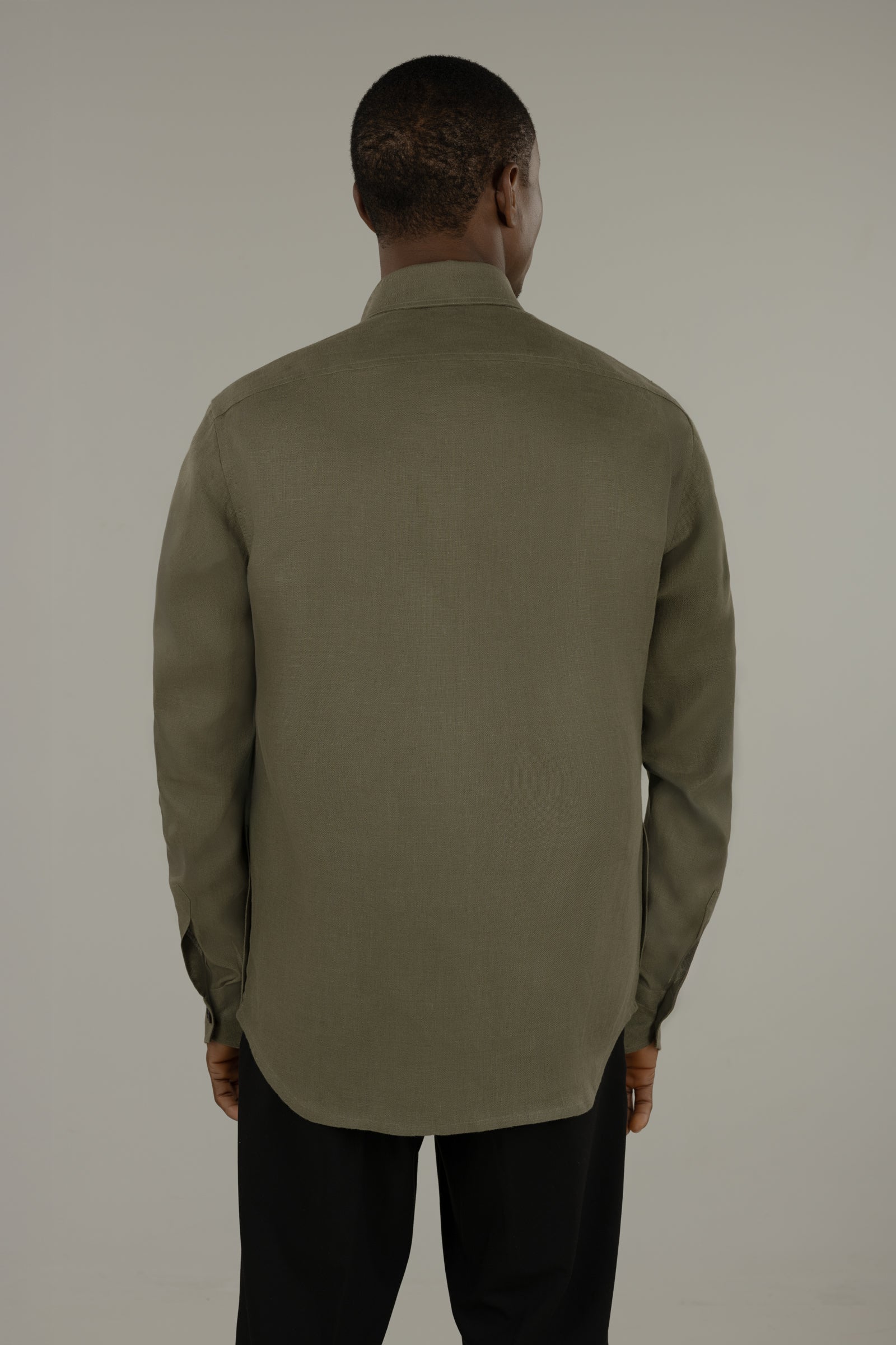 Overshirt uomo in lino Pompei