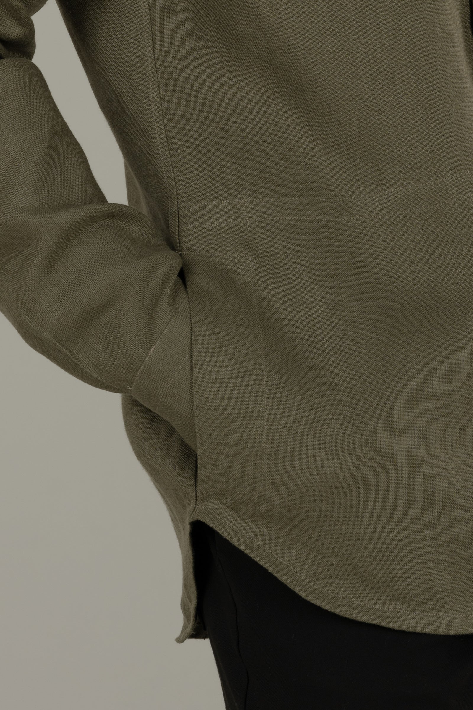 Overshirt uomo in lino Pompei