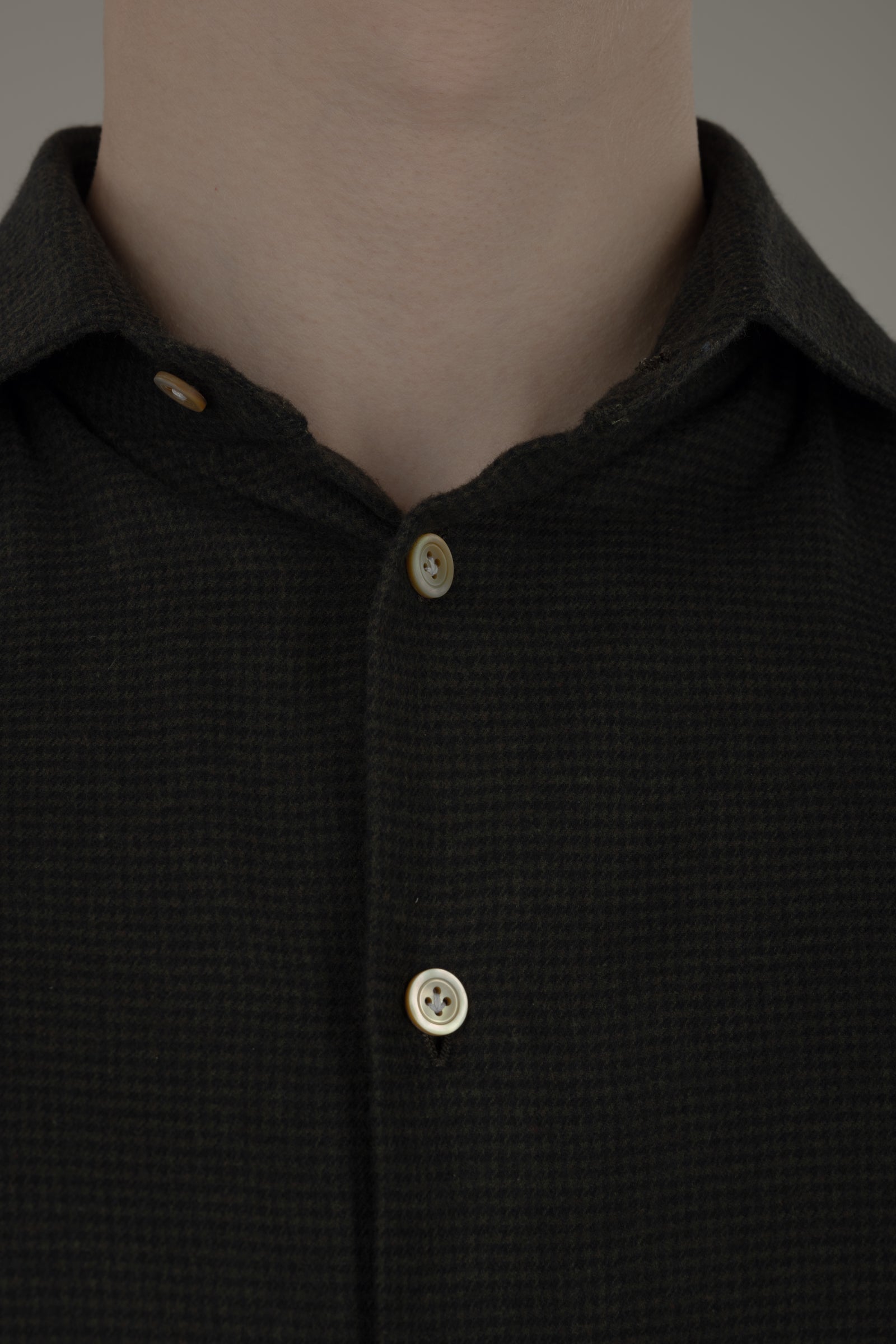 Camicia uomo in flanella pied de poule Ischia