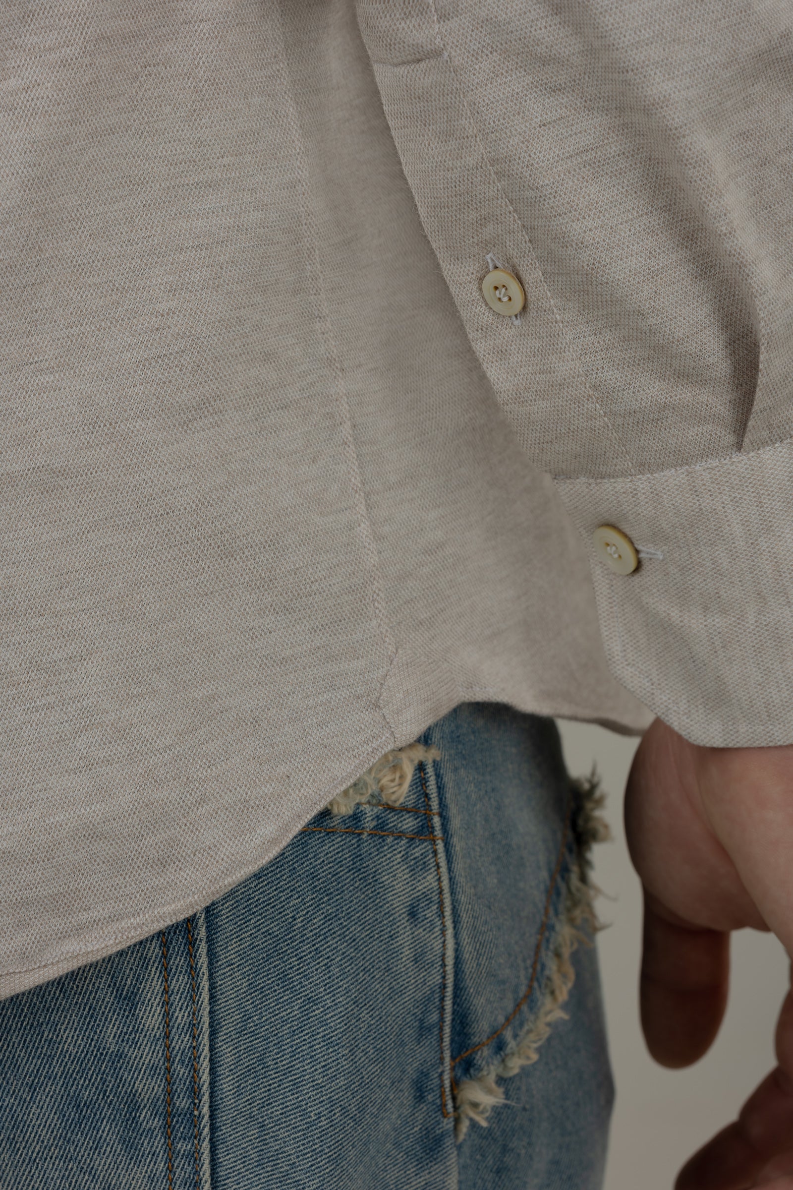 Polo camicia uomo in jersey New York