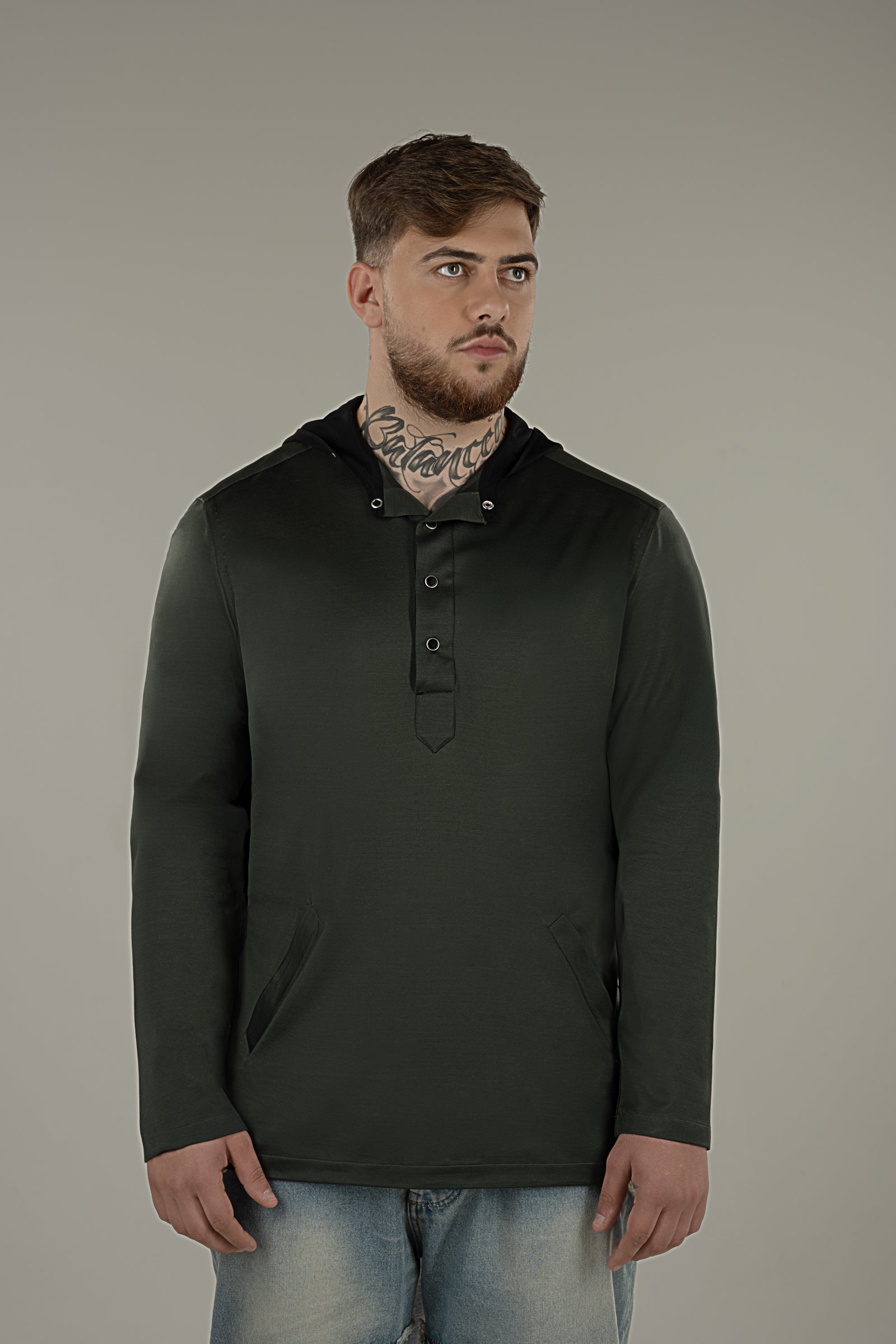 Polo camicia uomo con cappuccio in jersey Las Vegas