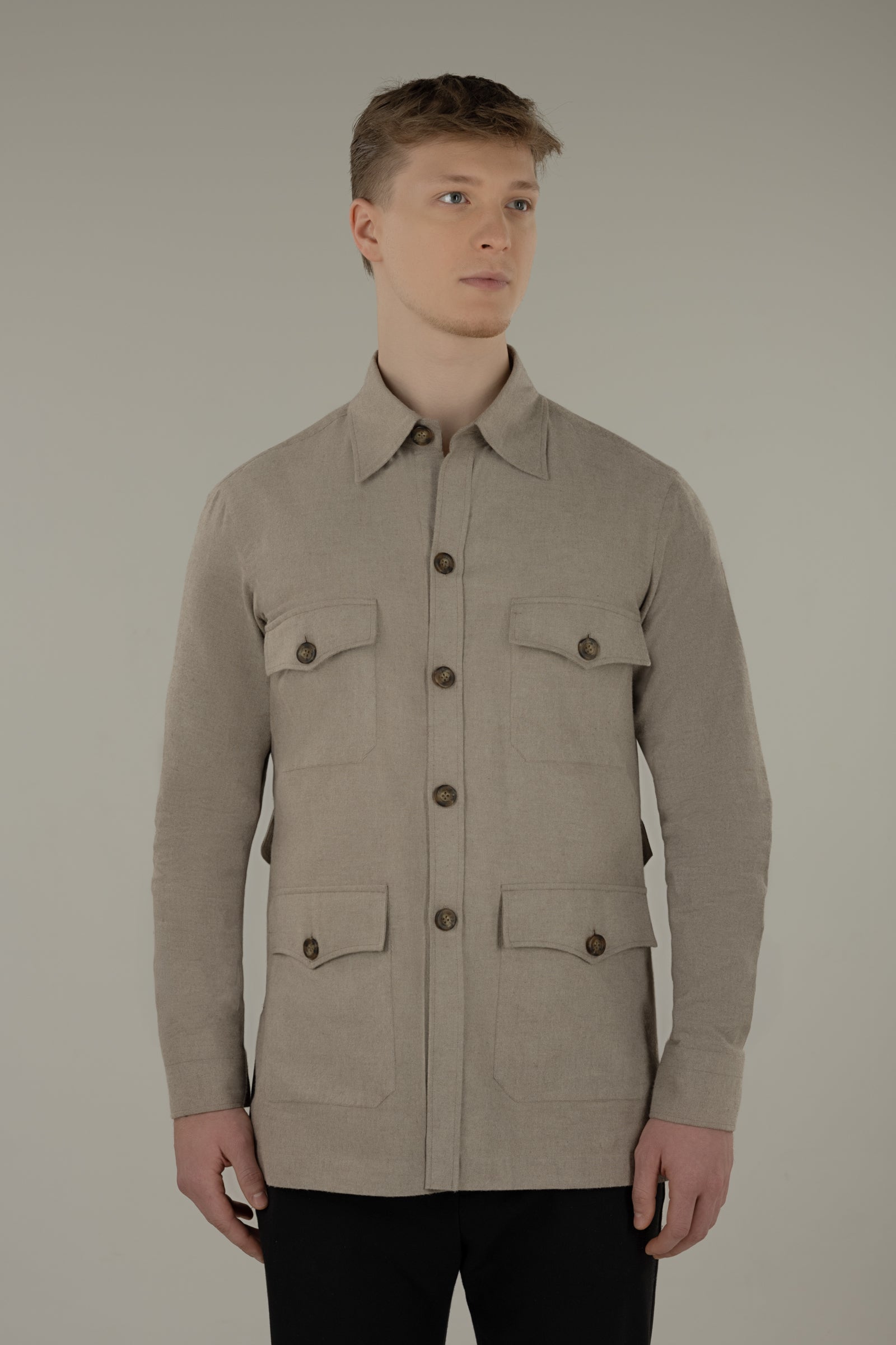 Sahariana uomo in flanella Sharm