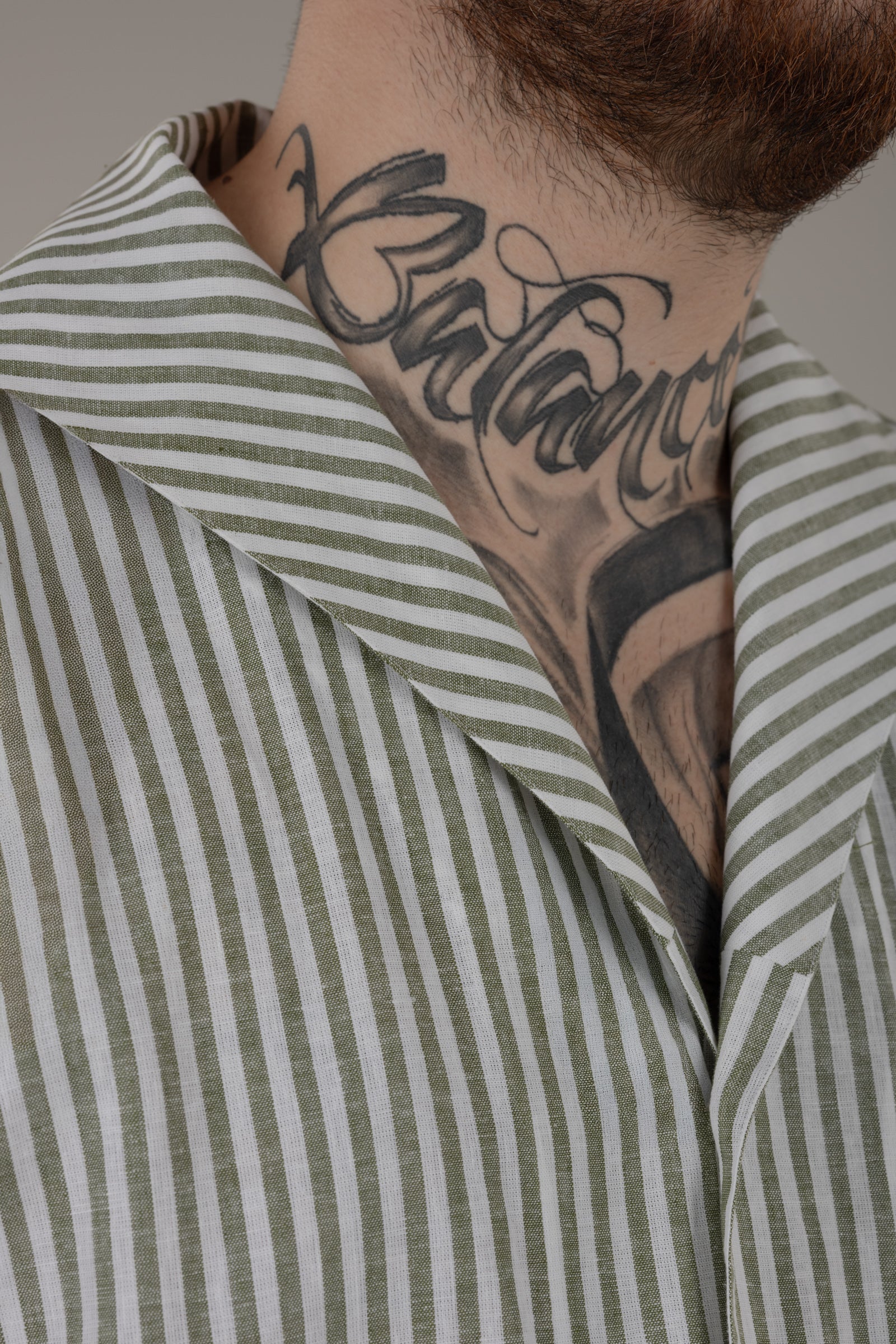 Camicia uomo in lino collo a scialle Mykonos