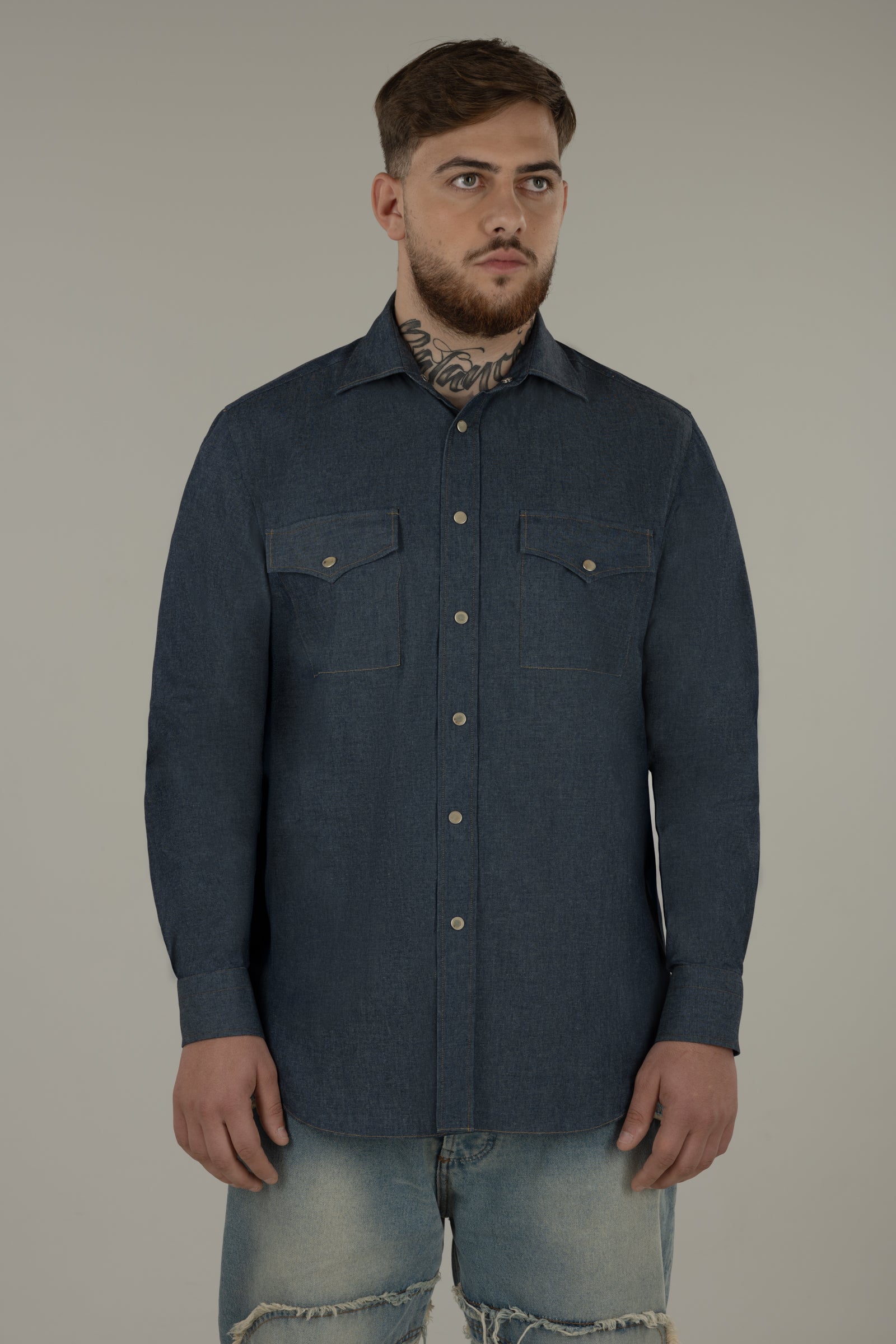 Camicia uomo in denim Texas