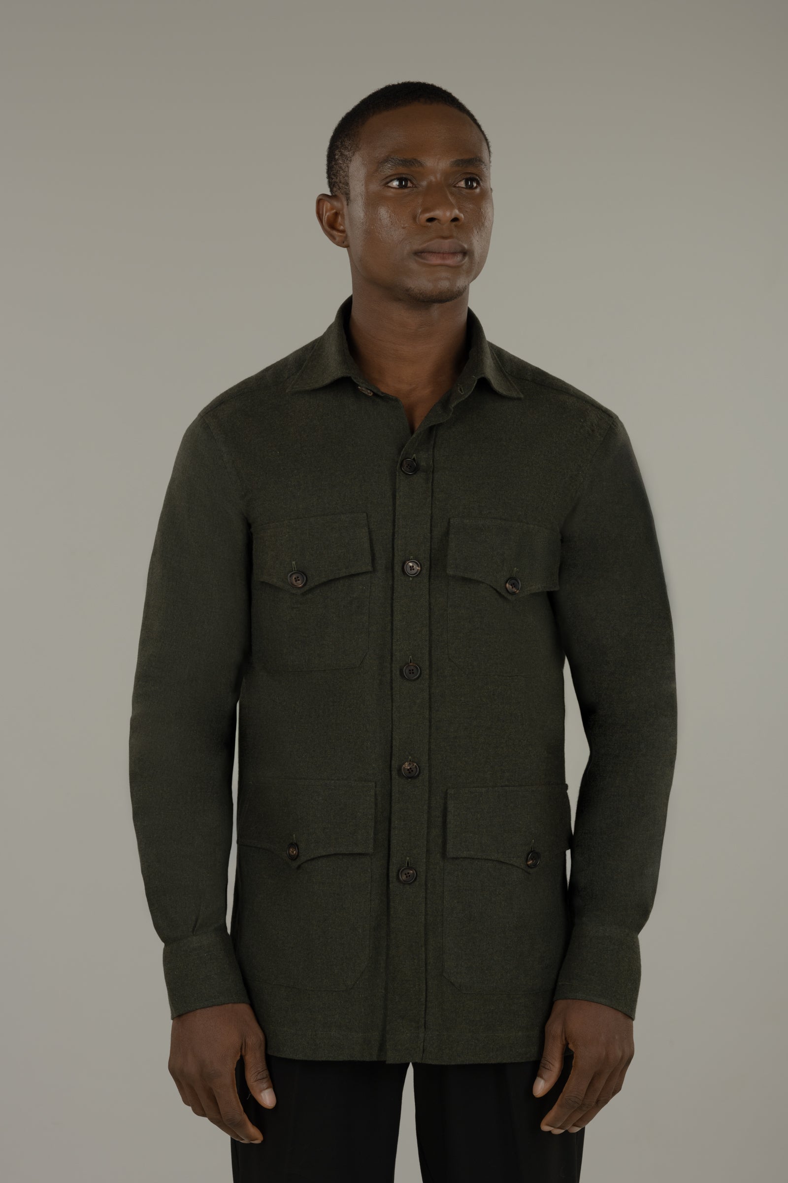 Sahariana uomo in flanella Sharm