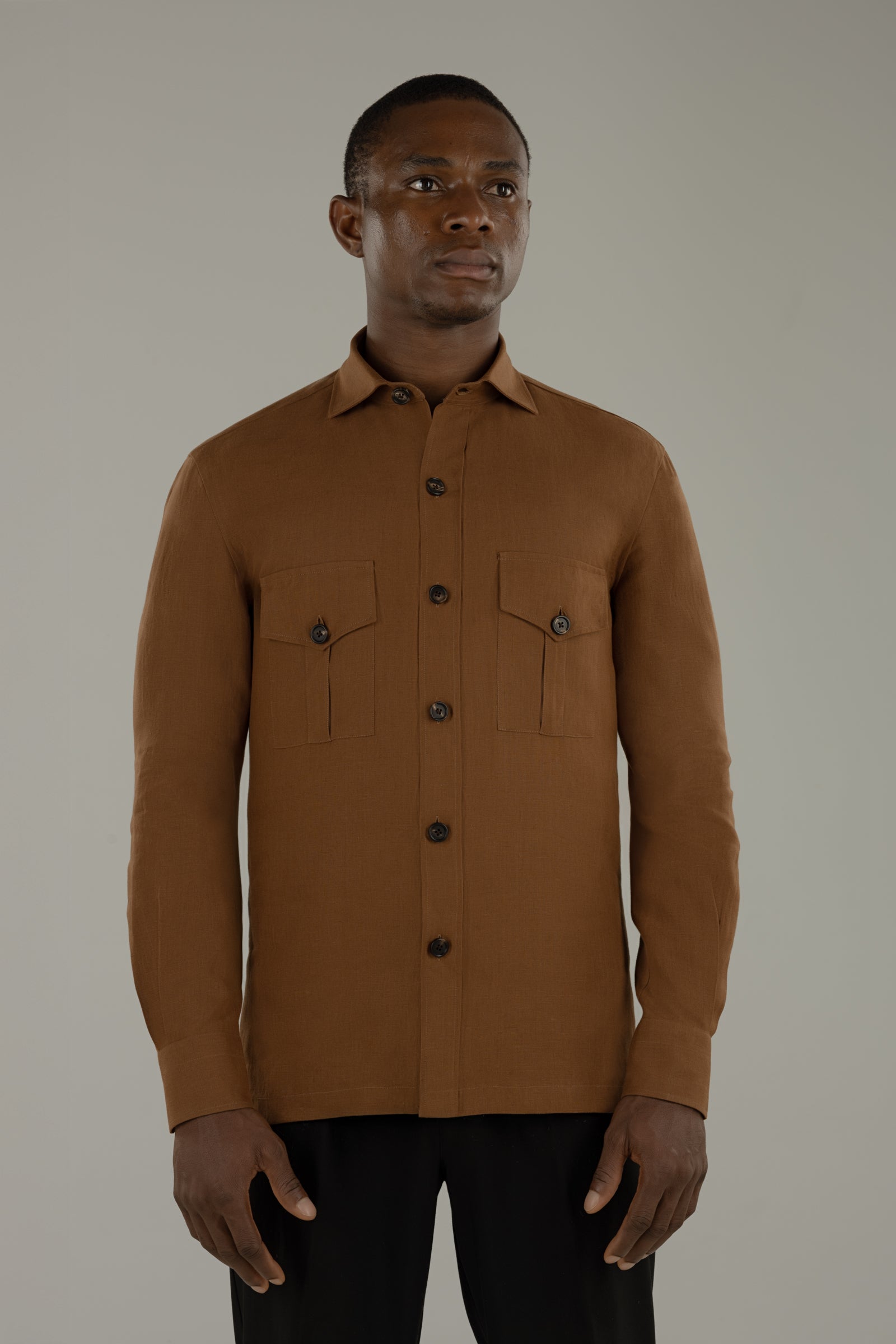 Overshirt uomo in lino Helsinky