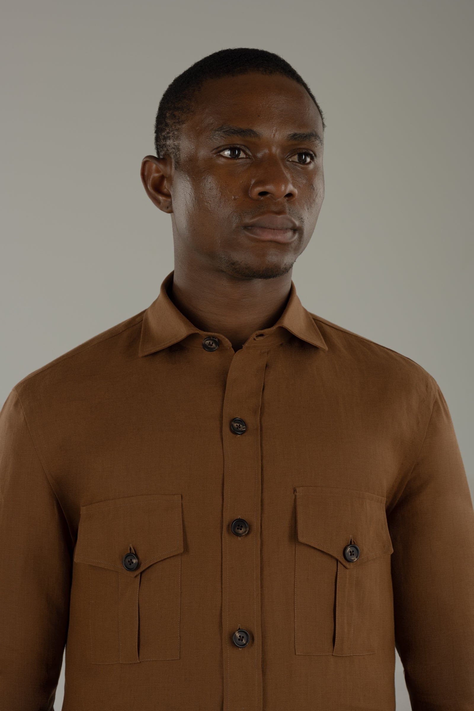 Overshirt uomo in lino Helsinky