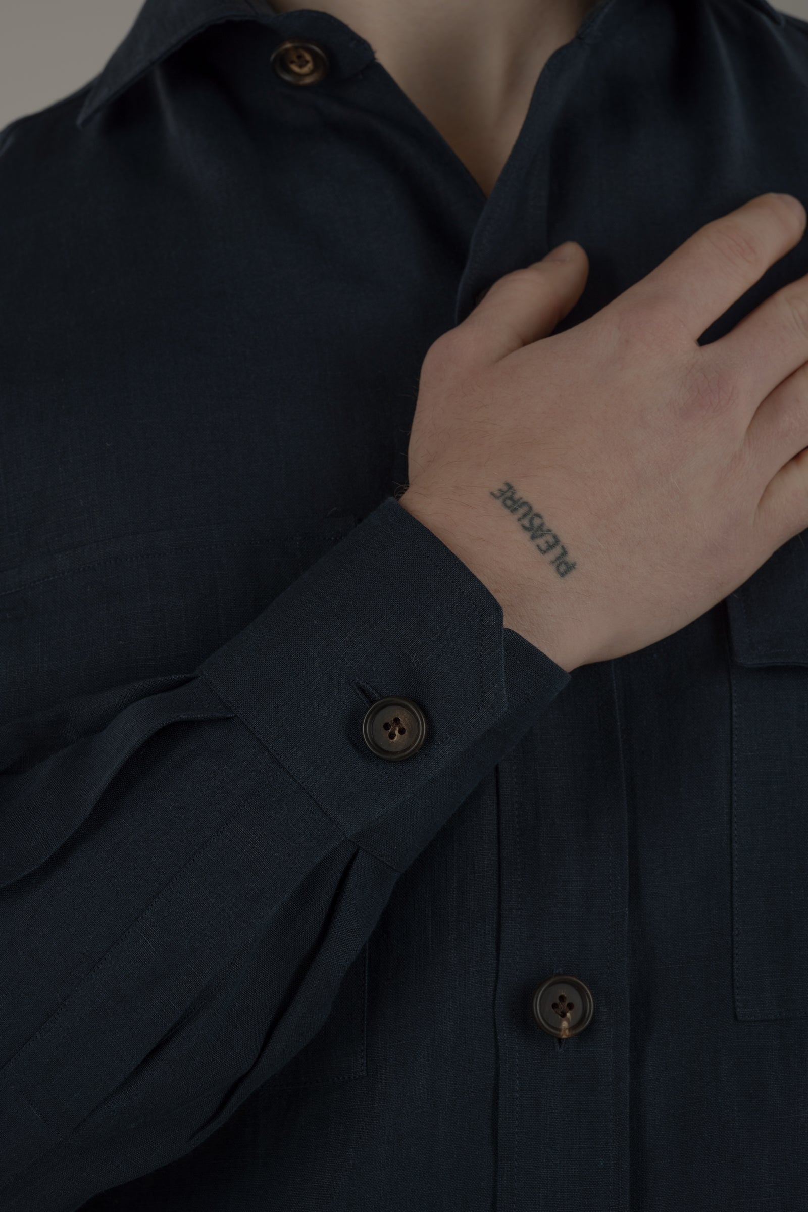 Overshirt uomo in lino Helsinky