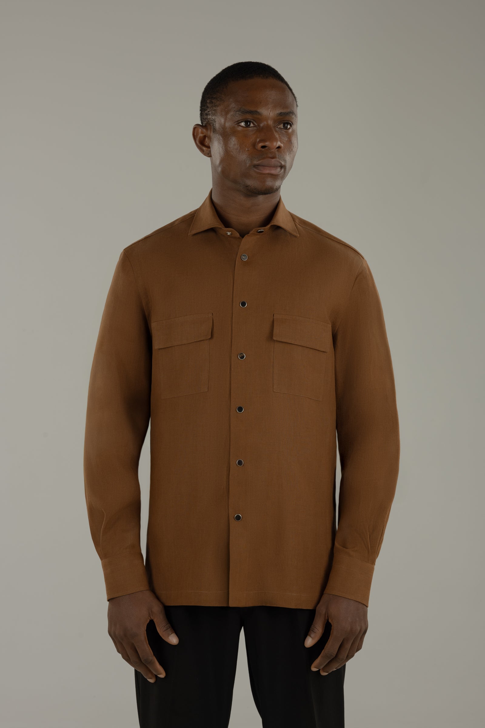 Overshirt uomo in lino Partenope