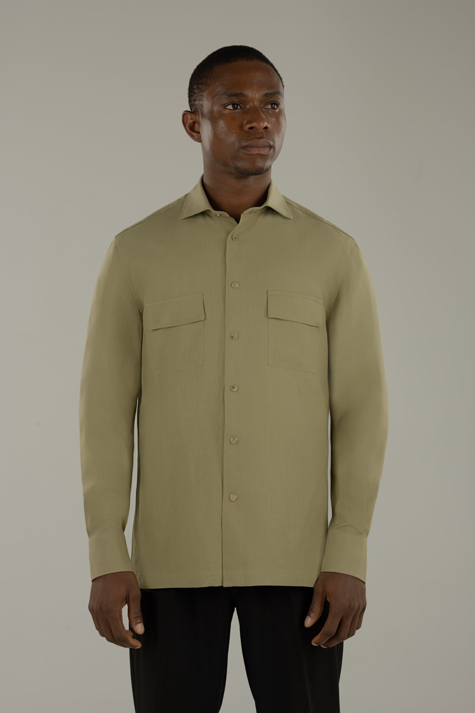 Overshirt uomo in lino Partenope