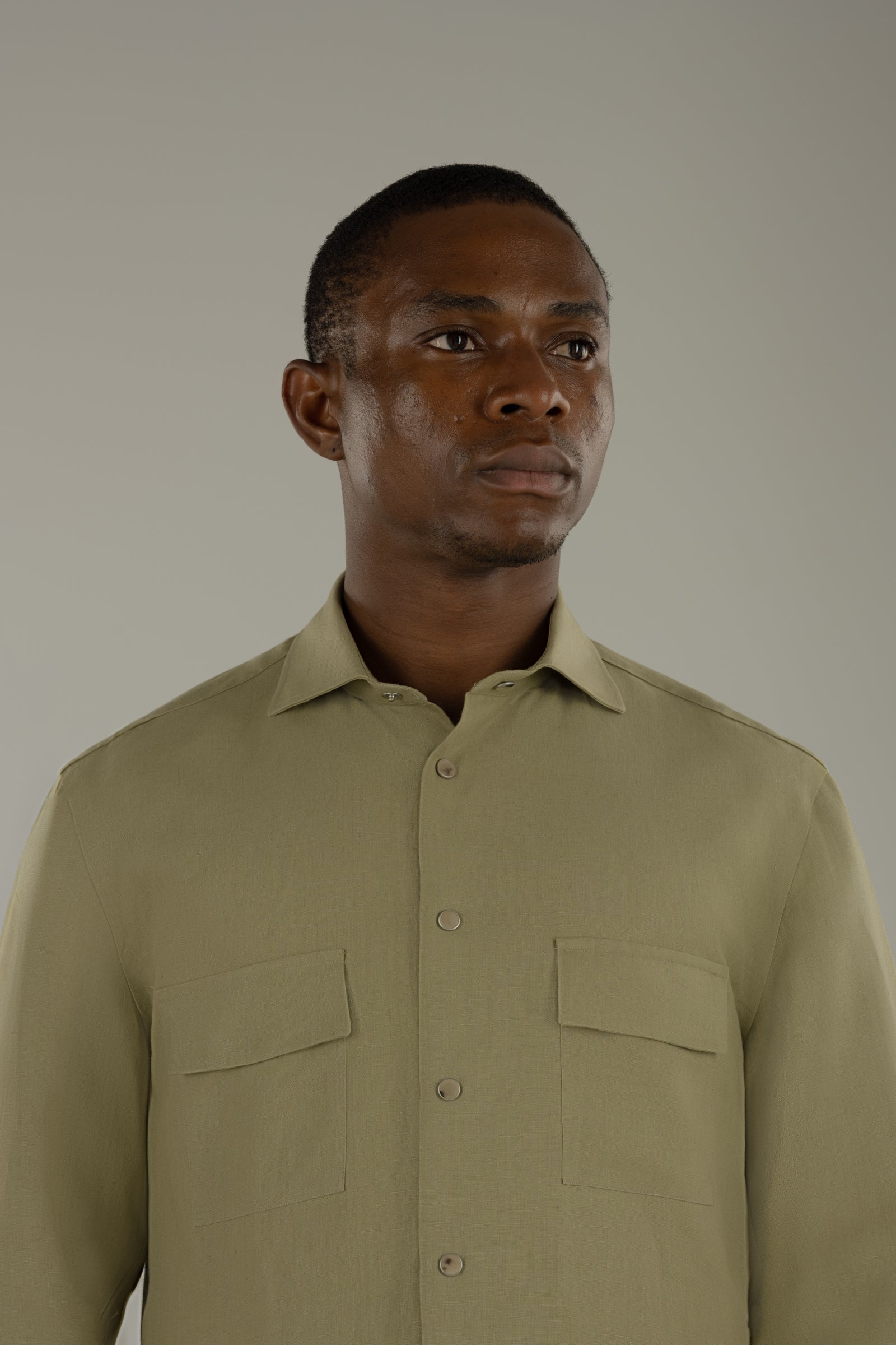 Overshirt uomo in lino Partenope