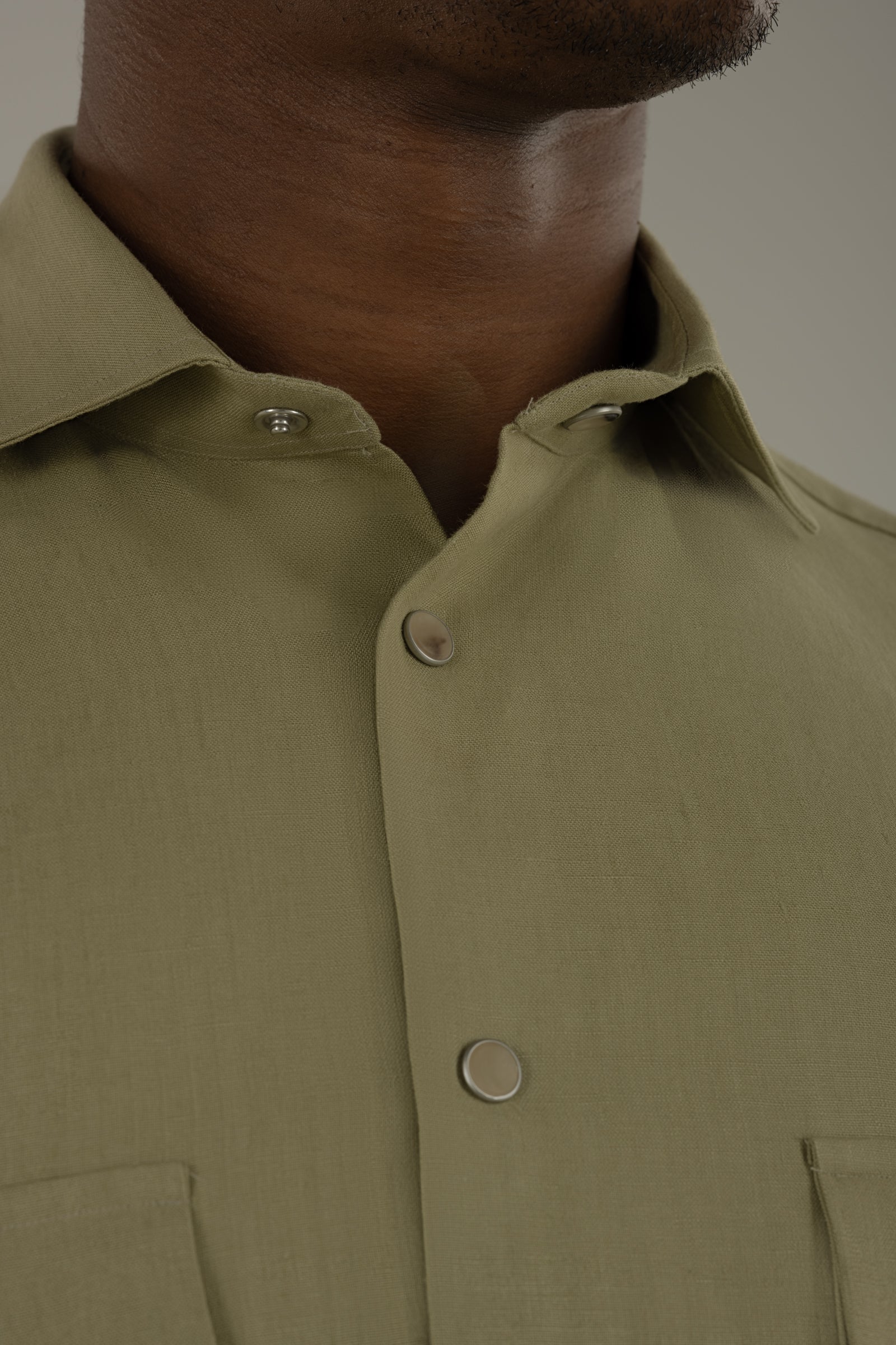 Overshirt uomo in lino Partenope