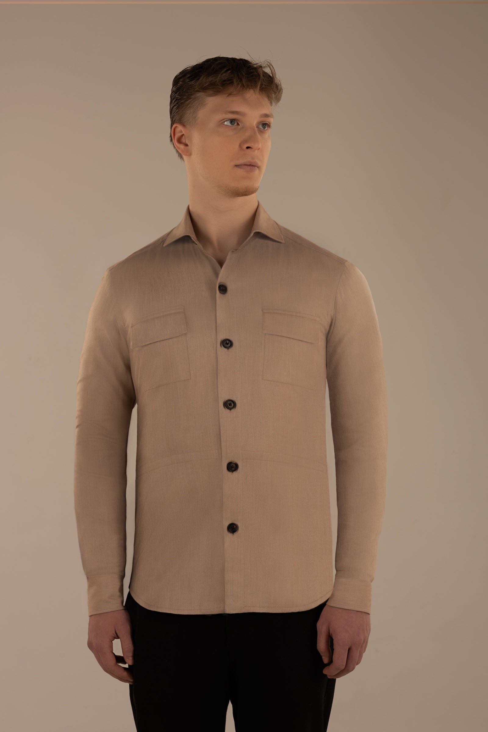 Overshirt uomo in flanella Pompei