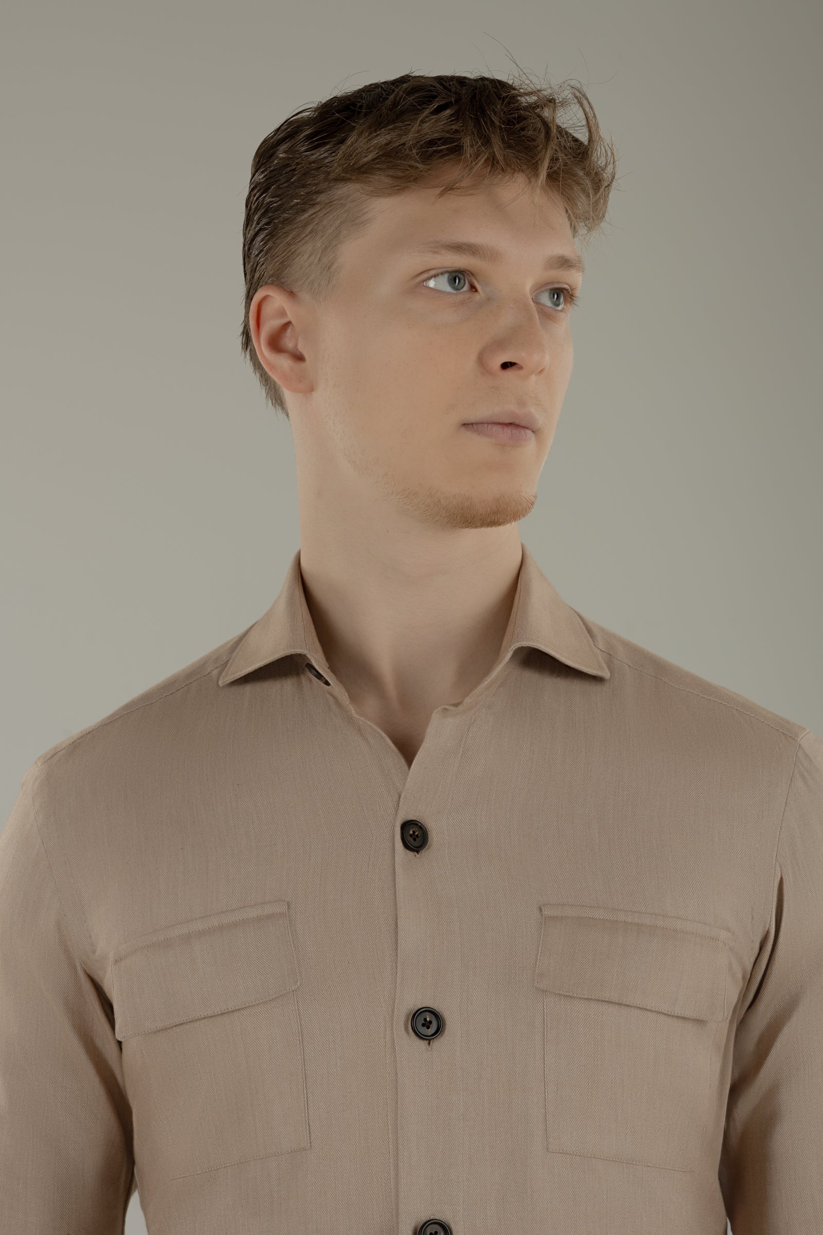 Overshirt uomo in flanella Pompei