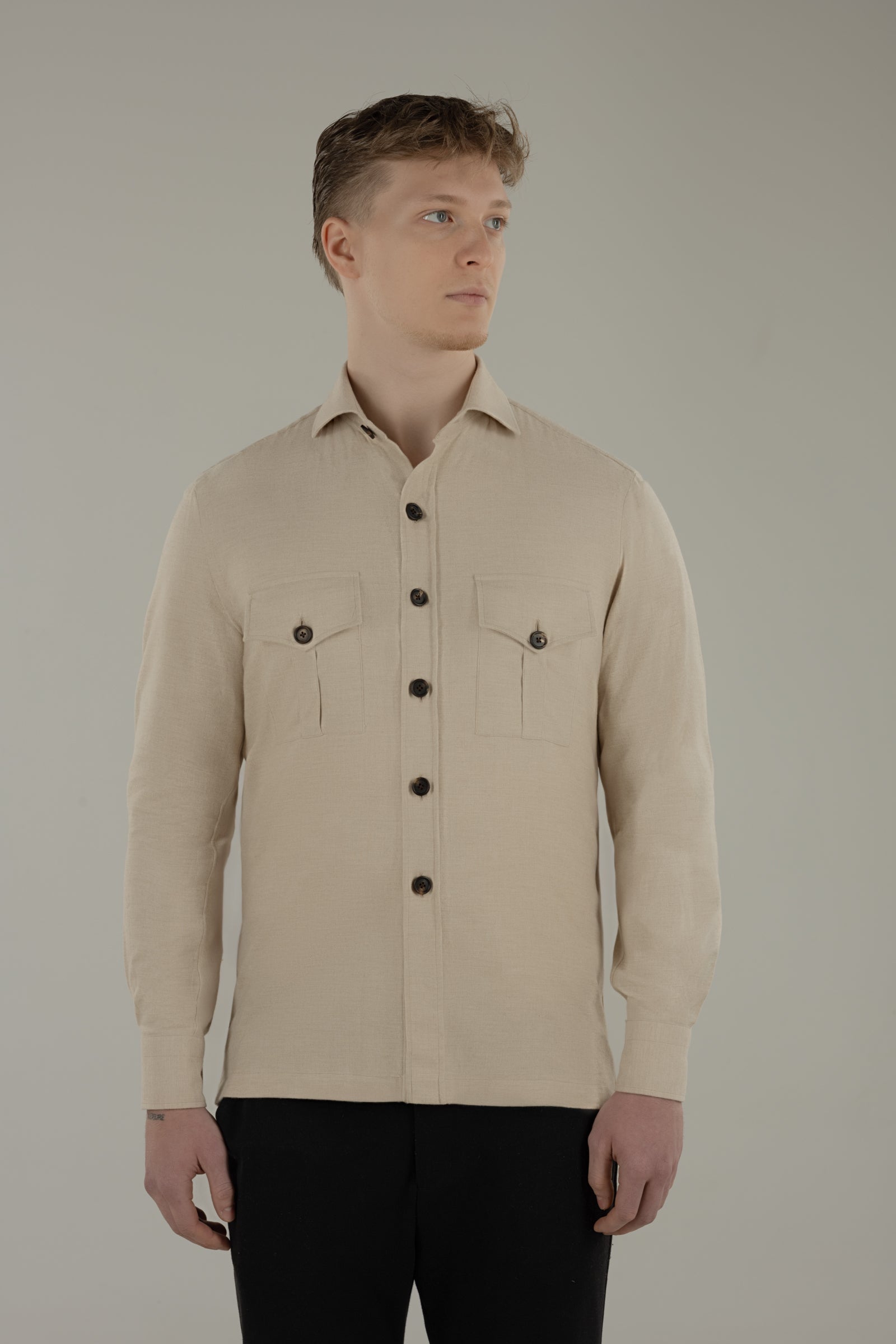 Overshirt uomo in flanella Helsinky