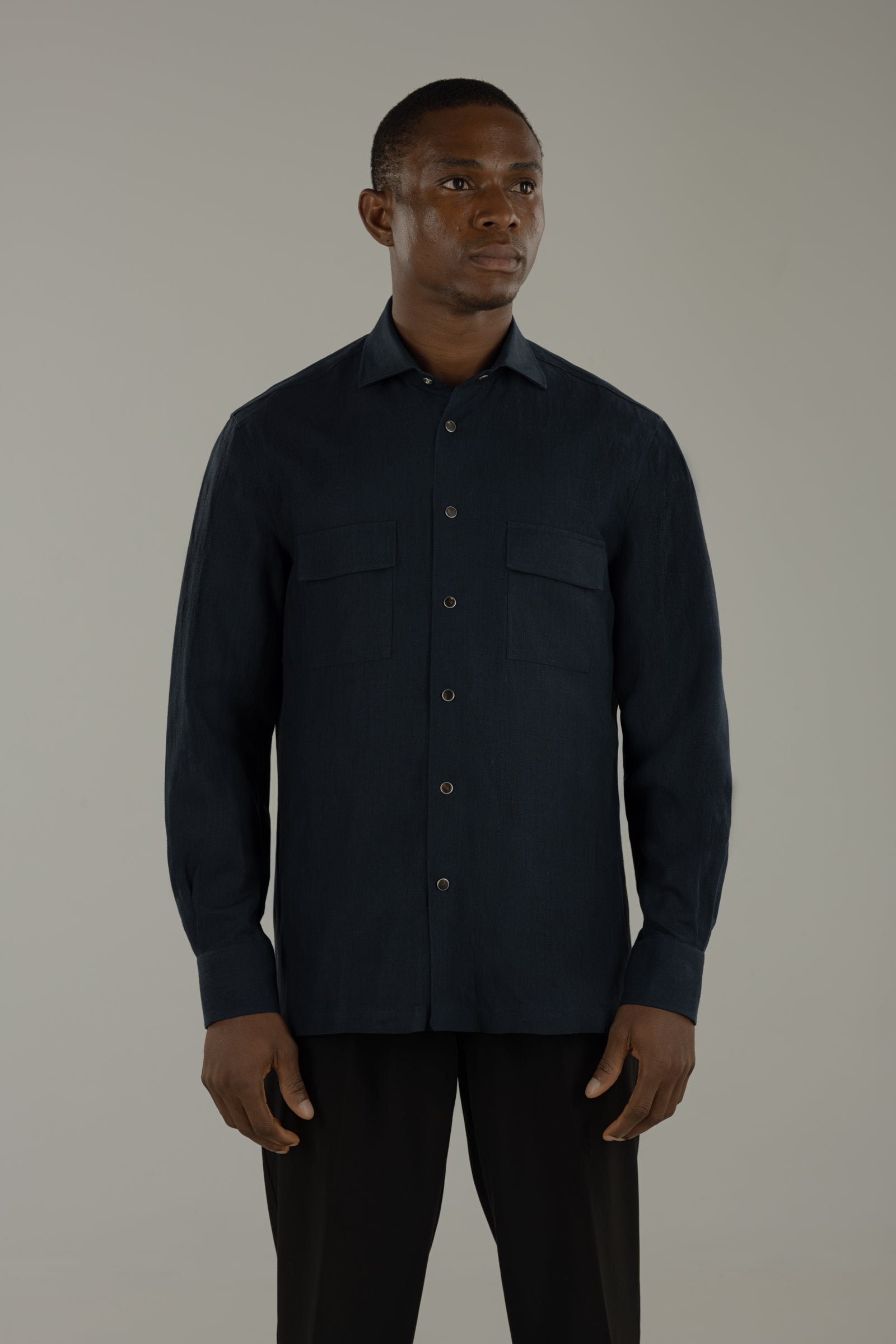 Overshirt uomo in lino Partenope
