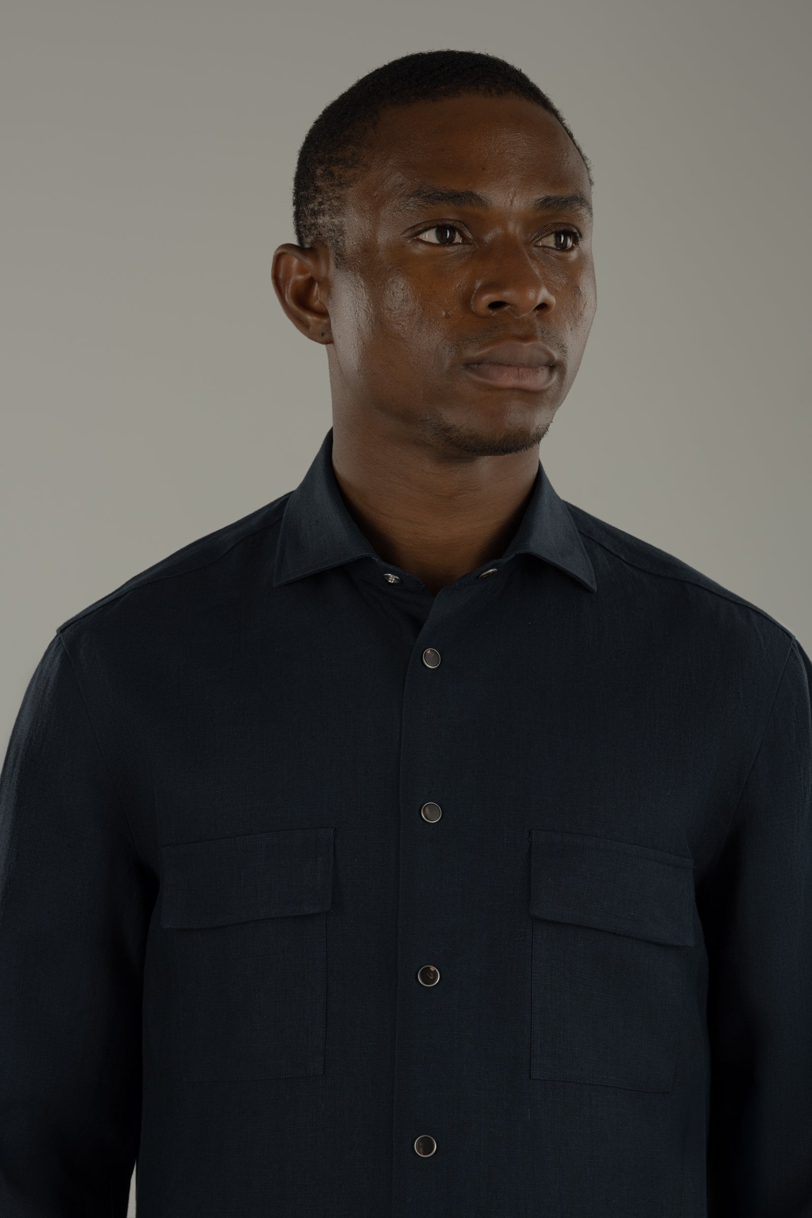 Overshirt uomo in lino Partenope