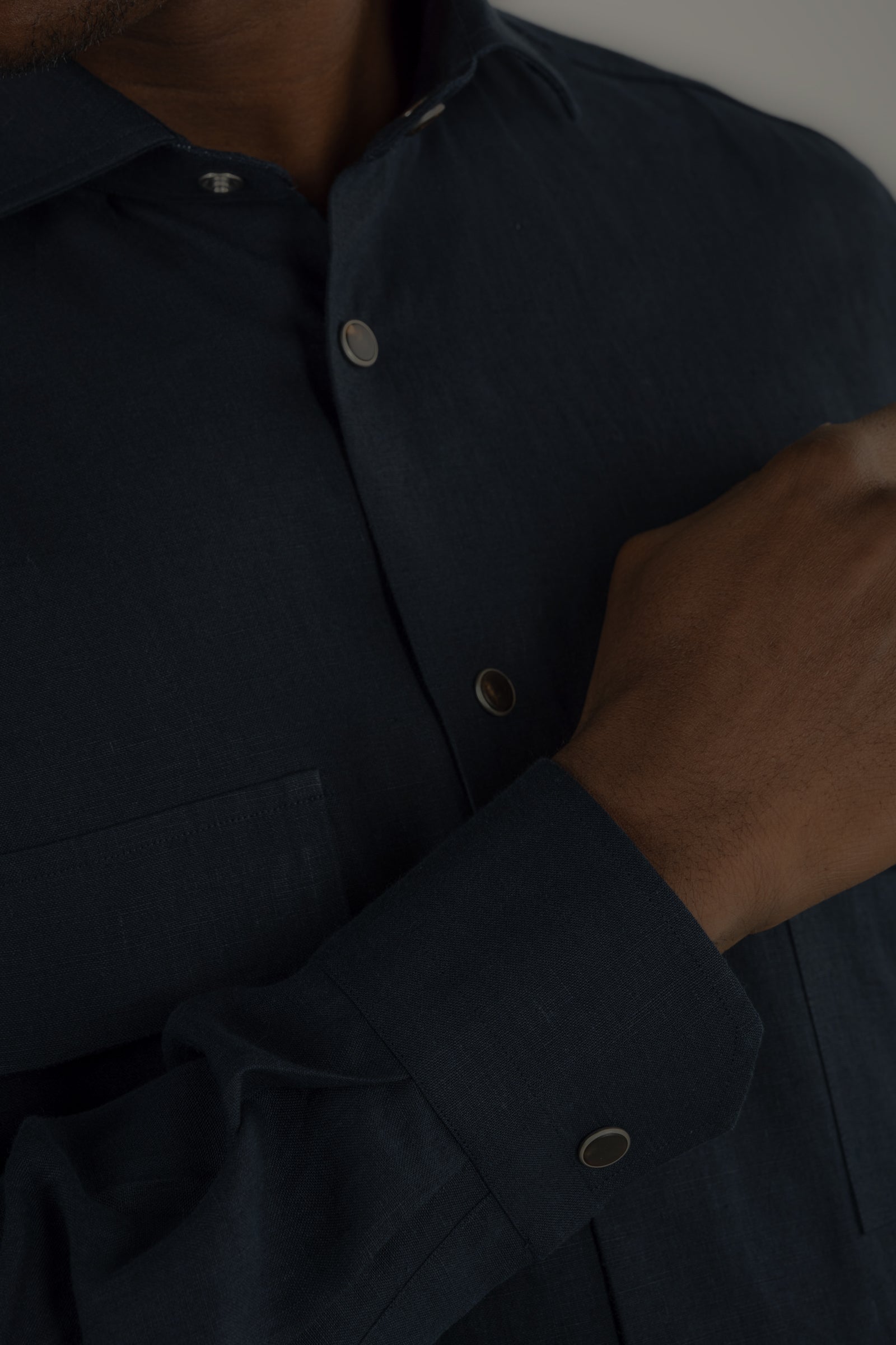 Overshirt uomo in lino Partenope