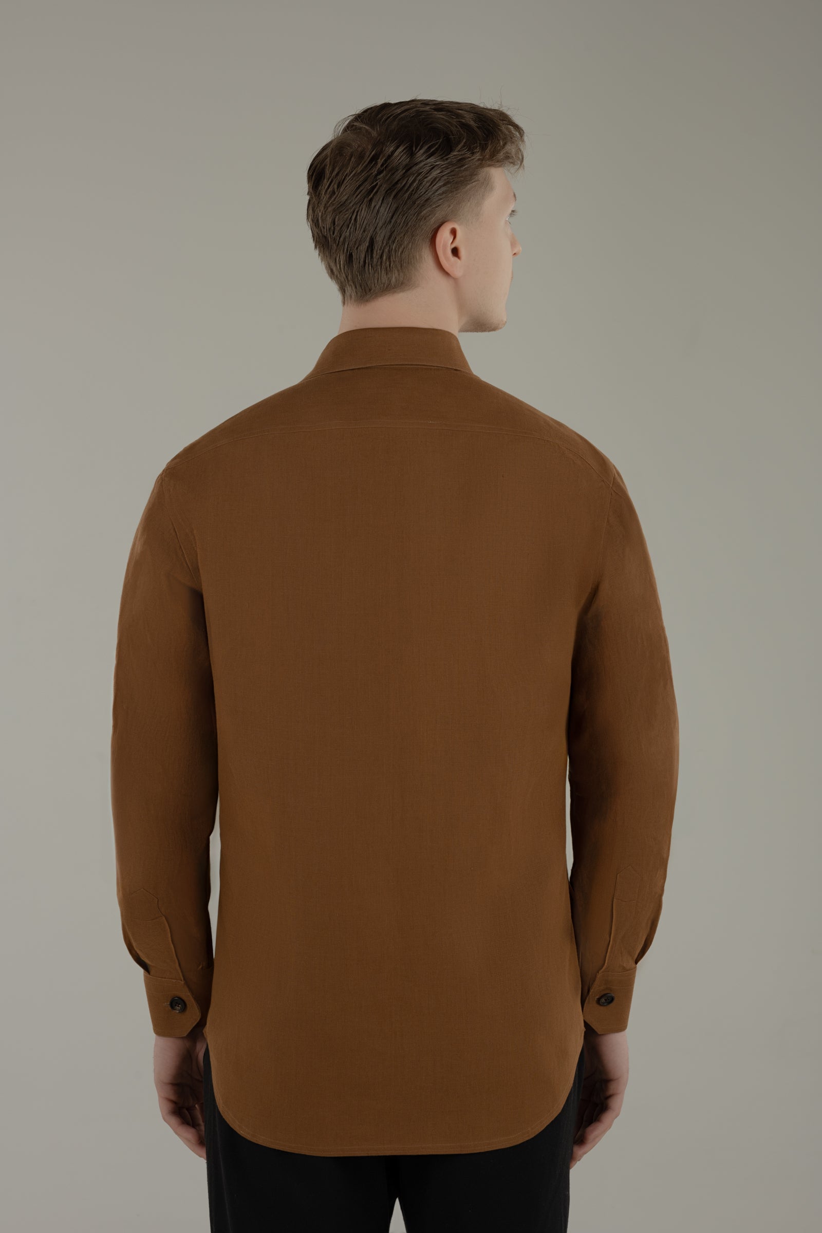 Overshirt uomo in lino Pompei