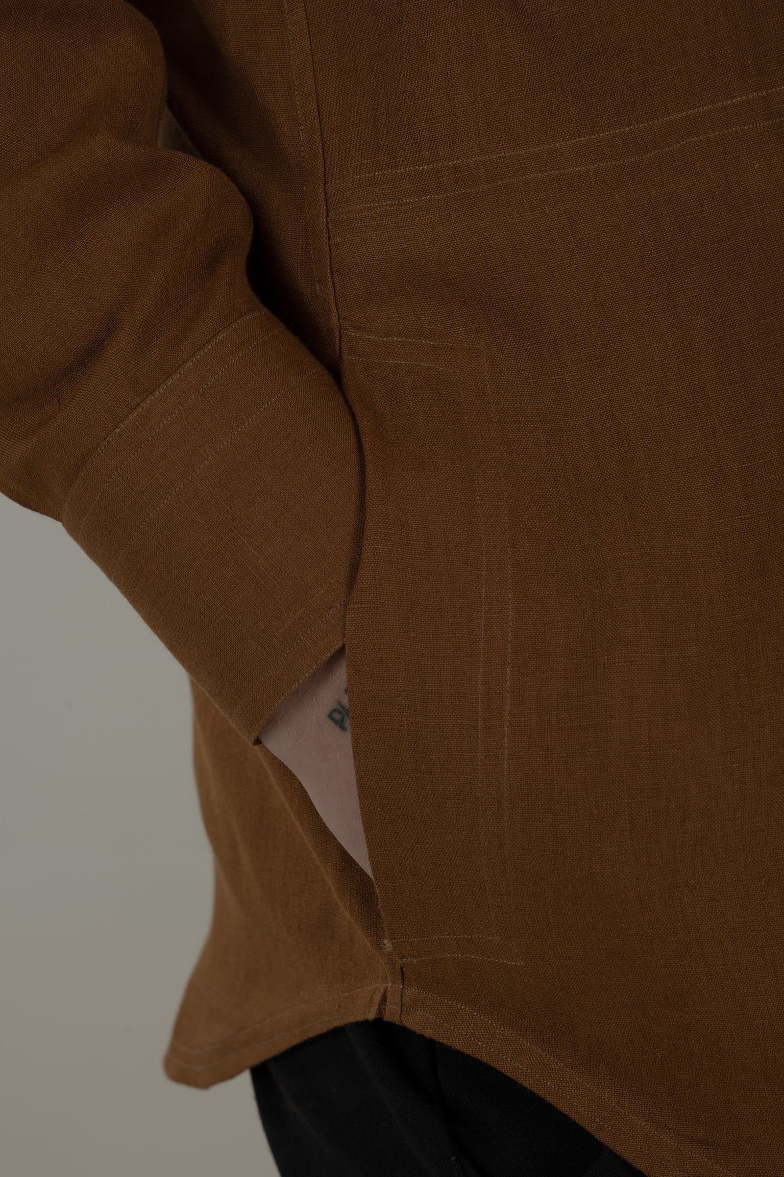 Overshirt uomo in lino Pompei