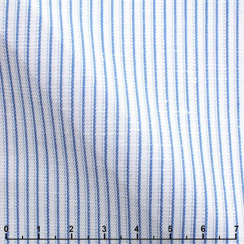 120 double twisted twill with light blue stripes