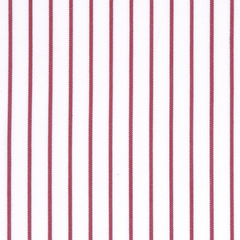 Popeline 120 doppio ritorto righe rosso