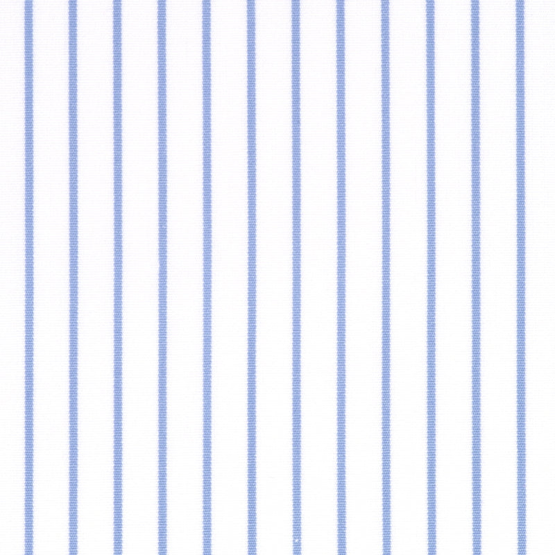 Popeline 120 doppio ritorto righe azzurro