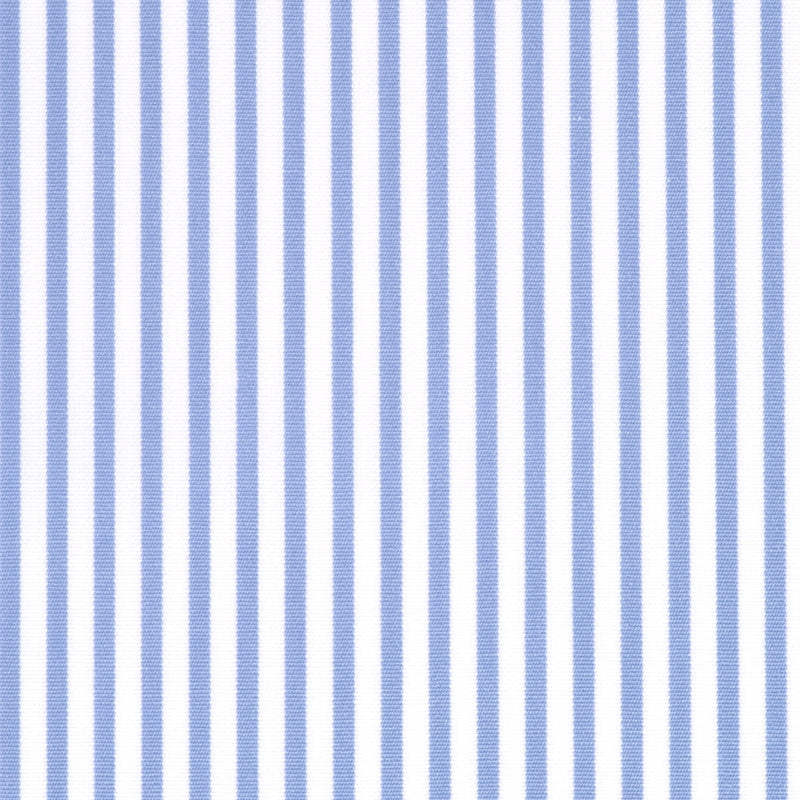 Popeline 120 doppio ritorto righe azzurro