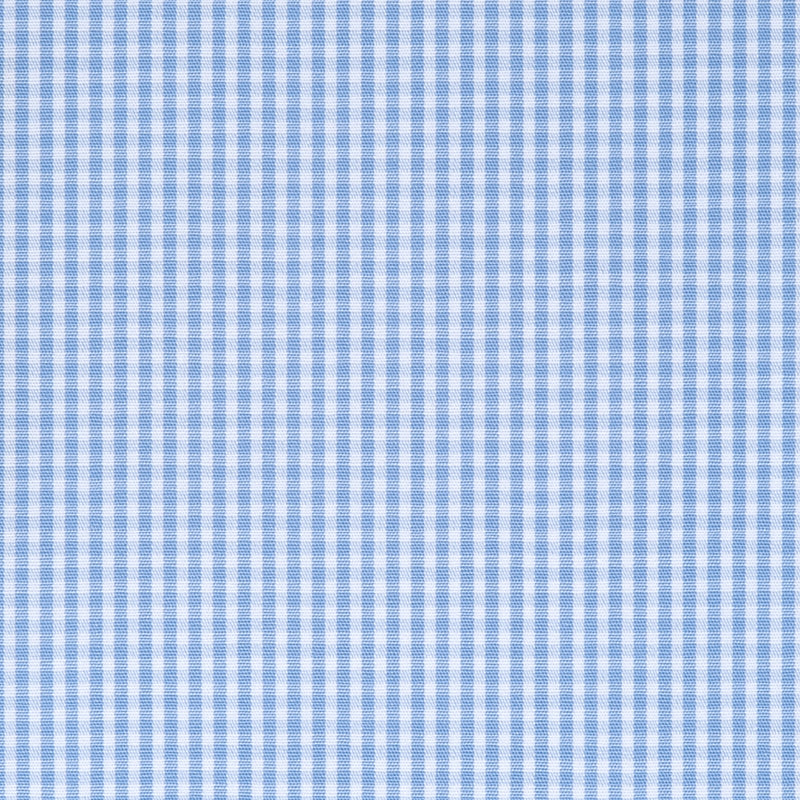 Popeline 120 doppio ritorto quadretto azzurro