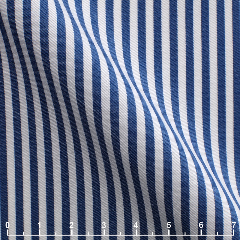 Twill 120 doppio ritorto a righe blu