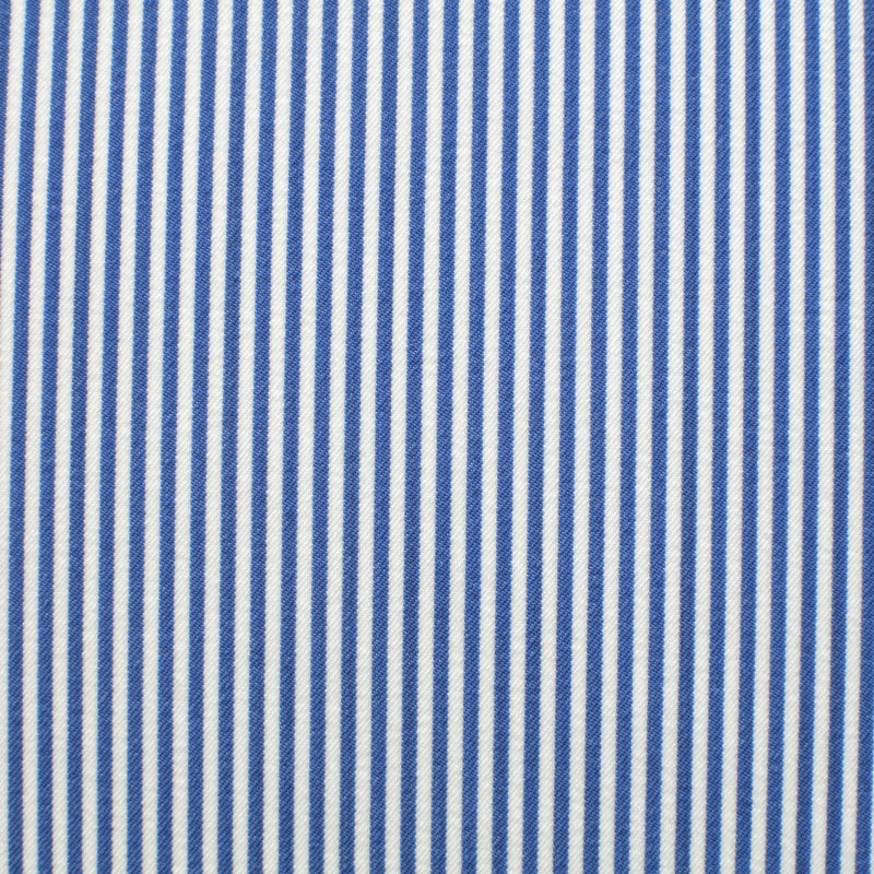 120 double twisted twill with light blue stripes