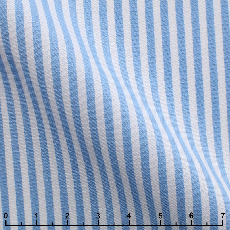Twill 120 doppio ritorto a righe azzurro
