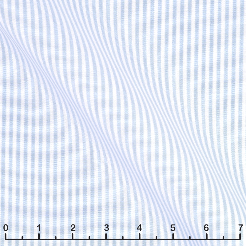 Popeline 120 doppio ritorto righe azzurro