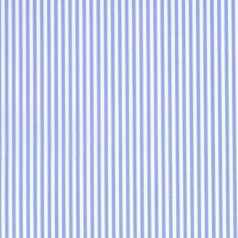 Popeline 120 doppio ritorto righe azzurro